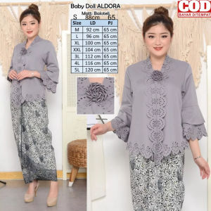 Atasan Saja Kebaya Encim Moderen Aldora Warna Abu Silver Kebaya Kartini Modern