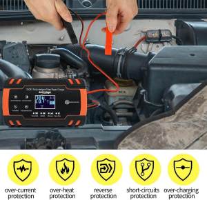 Car Batteries Charger Japan Imported Lead Acid Battery Charger Heavy Duty 12v 24v Original For Motorcycle Intelligent Pulse Fully Automatic Fast Charging