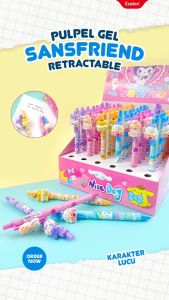 1pcs Pulpen Gel Cetek B-001 / Pulpen Gel Cetek Kepala Boneka Japan