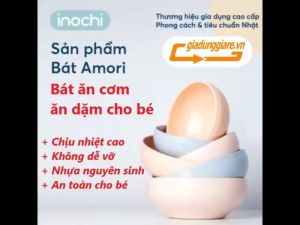 Bát tô chén nhựa Amori 415ml INOCHI dùng ăn cơm ăn dặm cho bé nhựa nguyên sinh chịu nhiệt kháng khuẩn Ag+ - giadunggiare