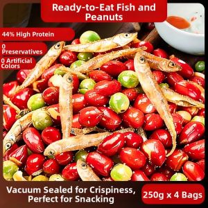 Crispy Leisure Snack Peanuts with Dried Fish 250g
