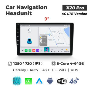 MEKEDE 9/10 Inch Car Multimedia Player 8-Core 4+64GB Wireless CarPlay Android Auto For Nissan Hyundai Kia Toyota QLED Screen