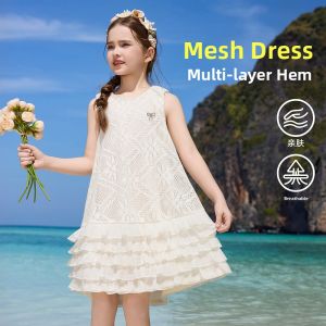 Ask Junior | Breathable Spliced Mesh Dress for Girls