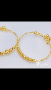 [VJ]Kids Bangle “Boba - KB” Adjustable Bangles Baby-Kids 999.9 Gold Plated KB <Gelang Boba Budak>