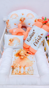 Baby nest with 4 pillows and nursing pillow 22x36 BWL 01