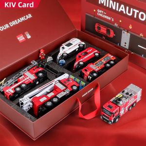 Bộ Đồ Chơi Xe Cứu Hỏa Xe Cảnh Sát Xe Cứu Thương Hợp Kim