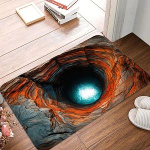 VIKAMA 3D Stone Tunnel Cave Door Mat Non Slip Entrance Mat for Front Door Entryway Foyer Hallway Indoor Home Decor