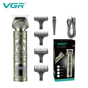 VGR | VGR Retro Metal Electric Hair Clipper Household Oil Head Carving Electric Push Clipper T-shaped Blade Hair Trimmer V-962