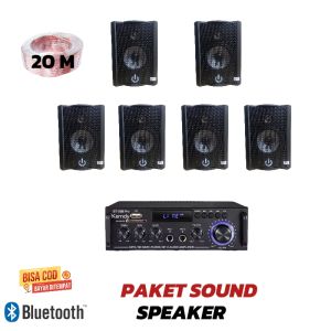 PAKET SOUND SPEAKER CRIMSON WITH AMPLIFIER BLUETOOTH ECHO FM RADIO