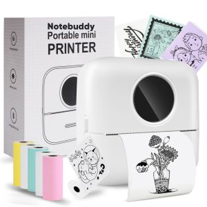[Mini Portable Printer] Mini Portable Thermal Printer | 13 Rolls | Print Pictures Photos Labels Text To-Do Lists | 57*25mm