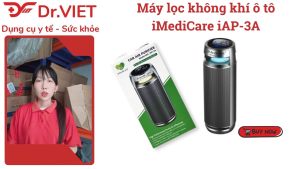 Máy lọc không khí ô tô iMediCare iAP-3A tặng kèm 1 bộ lọc không khí