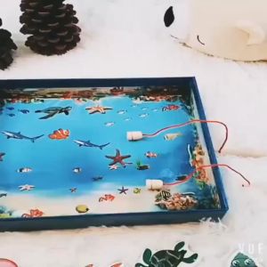 Bộ đồ chơi câu cá gỗ nam châm 34 sinh vật biển bằng gỗ trò chơi câu cá vui nhộn 2 cần câu nam châm cho bé phát triển trí tuệ Trùm Sỉ Gia Thành