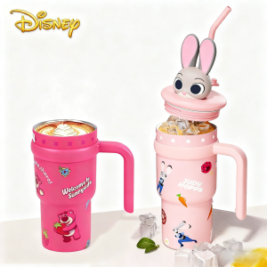 Disney Zootopia 316 Stainless Steel Tumbler Vacuum Insulated Cup with Lid Straw Leakproof Coffee Cup Hot Cold Drinks Gift