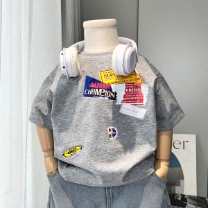 Boys Casual Cotton T-Shirt Short Sleeve Printed Half Sleeve Summer Fashionable Top for Babies And Kids Comfortable Breathable