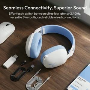 ONIKUMA | Tai Nghe Chơi Game Không Dây Ba Chế Độ Onikuma B2 - Bluetooth 2.4GHz 5.3 Có Dây Tích Hợp Mic Khử Tiếng Ồn Dành Cho PS4 PC Laptop Với Đệm Mút Nhớ Hình.