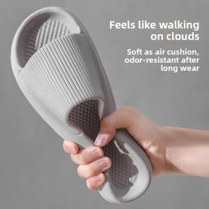 Japanese Style Home Slippers Mens Indoor Anti-Slip Home Couples Soft Bottom EVA Bathing Bathroom Cool Slippers