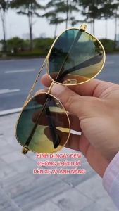 Kính đi đêm HONG NGOC OPTIC kính chống chói lóa đèn xe và ánh nắng kính dùng đi ngày đêm kính lái xe