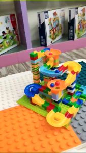 340Pcs Mainan Marble Race Run Maze Blocks Building Blocks Set Track Maze Toy Bricks Mainan Brick Balok Susun Anak Puzzle Rolling Ball