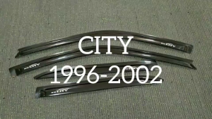 คิ้วกันสาด กันสาด คิ้วกันสาดประตู คิ้ว ดำทึบ ฮอนด้า ซิตี้ TYPE Z Honda City 1996 1997 1998 1999 2000 2001 2002 ใส่ร่วมกันได้