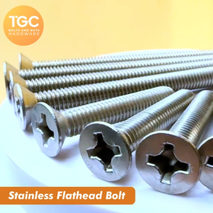 TGC 1/10PCS M8 x 16~100mm SS Flathead Phillips Drive / SUS Countersunk JF Bolt / Stainless Flat Head Machine Bolt