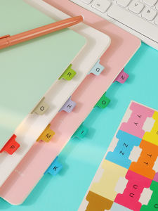 Mixed 6-Pack 1.5cm Alphabet Index Page Separator Sticky Notes Tab Labels Dream Sea Business Supplies Cultural Goods