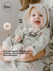 OAK FAMILY | Pure Cotton Baby Romper for Spring and Autumn 100 Days Baby Newborn