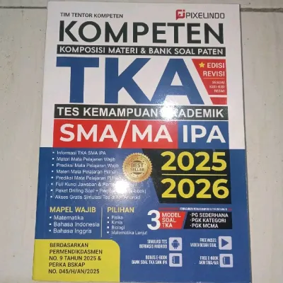 Buku Kompeten TKA SMA IPA 2025–2026 | Bank Soal Lengkap & Kisi Kisi Terbaru
