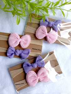 2 pcs Bandana bayi karet nylon premium untuk anak bayi Newborn - 2 tahun Bando bayi lucu gemas pita bayi gemoy