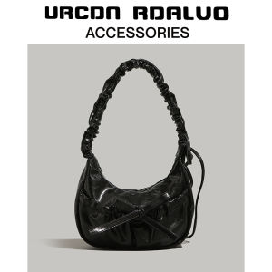 UR Fashion Silver Underarm Bag Womens 2025 New Trendy Pleated Dumpling Bag Versatile Handbag Single Shoulder Crossbody Bag