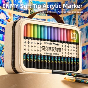 ENMI | Direct Liquid Soft Tip Watercolor Pen Non-bleeding Stackable Colors Child-safe Washable Drawing Pen