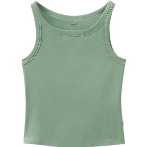 Inman Multicolor U-neck Strap Vest Womens Elastic Summer New Style Commute Cotton Blend Tank Top Female Fashionable Inner Wear