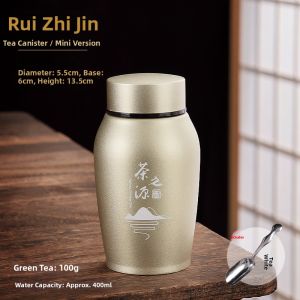 MIANXIAOCHENG | Mini Portable Stainless Steel Tea Canister