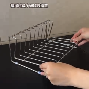 ❣️SPACEIDEAS❣️ SS 304 Plate Organizer Holder Plate Stand Plate Divider Rack Plate Sorting Rack Plate Storage Rack Dish Organizer Holder Dish Stand Dish Divider Rack Dish Sorting Rack Dish Storage Rack Dish Rack Dish Standing Rack Kitchen Organizer Rack