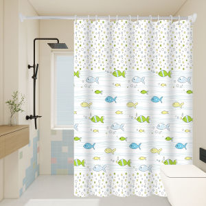 1pc Ocean Cute Tropical Fish Shower Curtain Waterproof PEVA Beach Bathroom Accessories Personalized Design