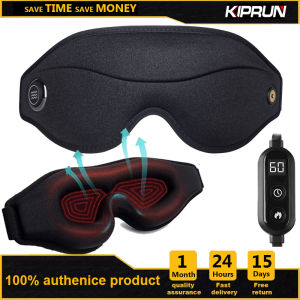 Kiprun 3 trong 1 nước nóng Mặt nạ mắt massage 3D đường viền Dụng cụ mát xa mắt cho khô mắt nhiệt độ & điều khiển hẹn giờ USB ấm mắt nén cho giấc ngủ khô mắt mệt mỏi mắt