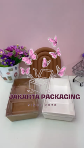 Kotak Panjang Makanan Kraft dengan Tutup Plastik Transparan UK 175X7X65CM - Jakartapackaging MN-1659