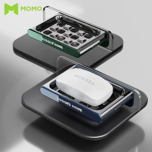MOMO Hanging Bar Soap Holder with Self Draining Tray For Kitchen Sink Bathroom Shower Space Saver