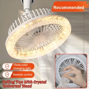 Led Ceiling Fan Light Remote Control Dimmable Fan Lamp Brightness Adjustable Adjustable 2 Colors &3 Wind Speed Home Fan Light