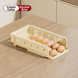 Auto-rolling Freshness Egg Organizer Refrigerator Storage