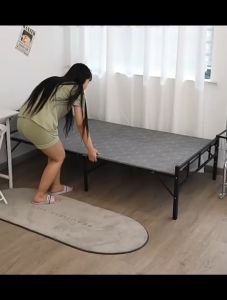 พร้อมส่ง เตียงเหล็ก 3-5 ฟุต เตียงนอนแบบพับ PTP เตียงพับได้ เตียงนอนพับได้ เตียงนอน 3-5 ฟูต เตรียงนอน พับง่าย ไม่ต้องประกอบ รับน้ำหนักได้ 300 กก เตรียมจัดส่ง