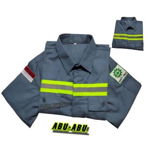 KAMEJA SAFETY K3 SKOTLET REFLECTIVE STABILO MURAH HIJAU ARMY DAN ABU