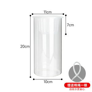 Hydroponic Plant Glass Vase For Home Self-Absorbent Flower Pot Transparent Straight-leg Living Room Hydroponic Special Container for Green Radish