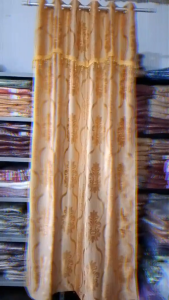 Gorden Prada Motif Jakat Batik Warna Gold - Elegan & Indah untuk Dekorasi Ruangan Jendela atau Pintu