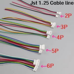 10pcs 100mm Mini Micro JST Connector Set 1.25mm Cable with 2/3/4/5/6 Pin Male Female Plug 2P/3P/4P/5P for Electronic Components