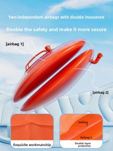 MONLEYTA | Swimming Safety Life Jacket Double Inflatable Tube Outdoor Adult Water Float Marker Lifesaving Device US Pooch Bug Manleyta