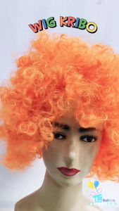 Wig Putih Kribo Allsize: Wig Rambut Palsu & Wig Badut Costplay