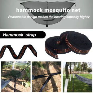 2Pcs Outdoor Hammock Straps Special Reinforced Polyester Straps 5 Ring High Load-Bearing Barbed Outdoor Camping Hammock Straps
