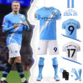 เสื้อฟุตบอลชาย Man City De Bruyne Haaland Foden Home Away Kit เสื้อฟุตบอลเด็ก เสื้อผ้าแข่งขันสำหรับผู้ใหญ่ สวมใส่สบาย. 