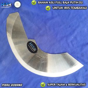 Pisau gobang untuk rajang daun tmbk4u bahan baja putih baja D2 full asli super tajam cap HISR