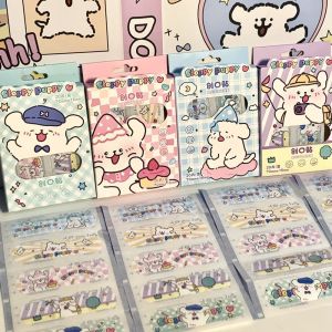 New Cute Dog Line Band-Aid High Aesthetic Value Waterproof Breathable Individually Packaged Adorable Girl Heart First Aid Tape